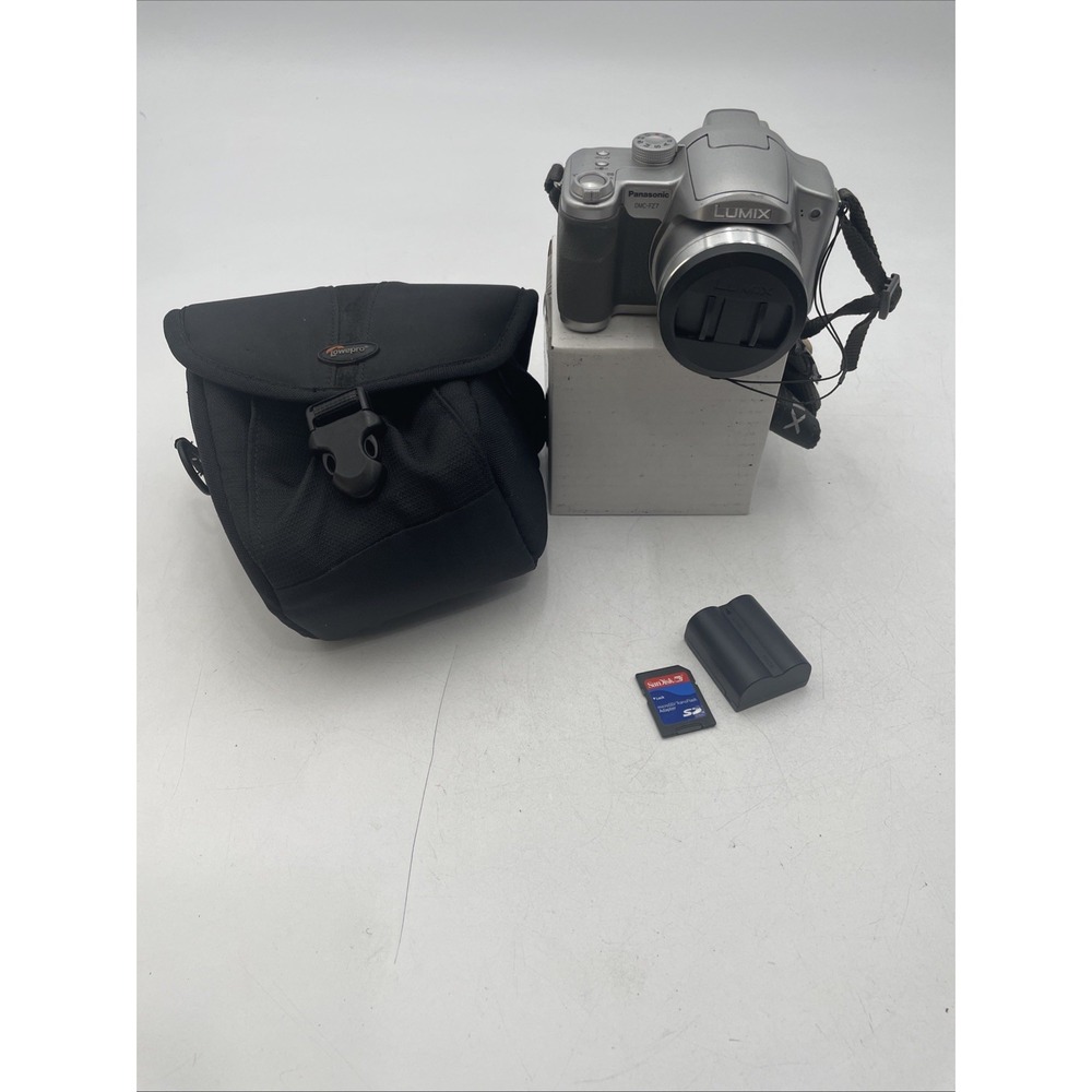 Panasonic LUMIX DMC-FZ7 6MP Digital Camera 12X Zoom+Battery+SD Card+Case-TESTED
